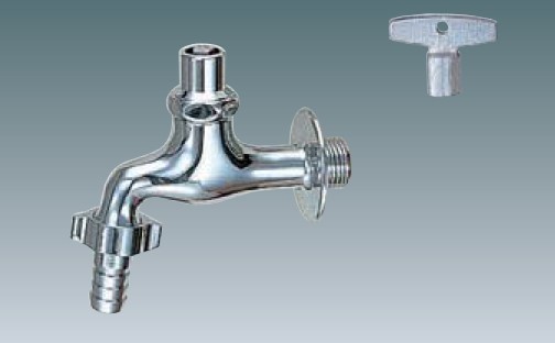 楽天市場】LIXIL(INAX) キー式カップリング付横水栓(逆止弁付