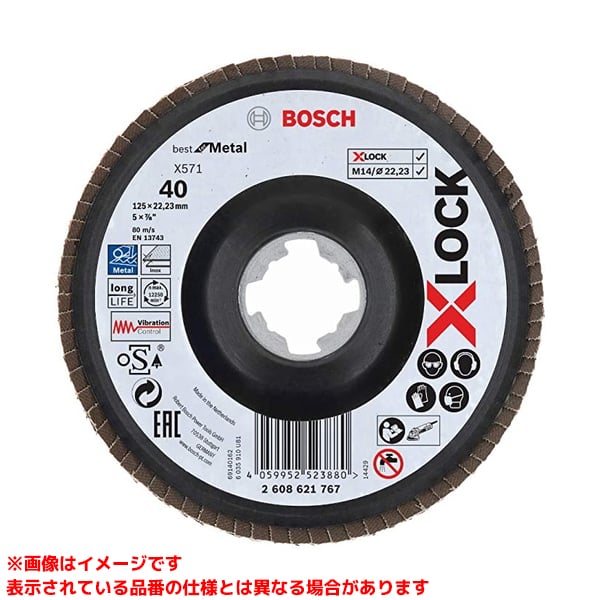 【2608621767 (524703) 10枚】 《TKF》 ボッシュ X-LOCKみがき上げるレコード盤125G40ベント 10枚 ωο0