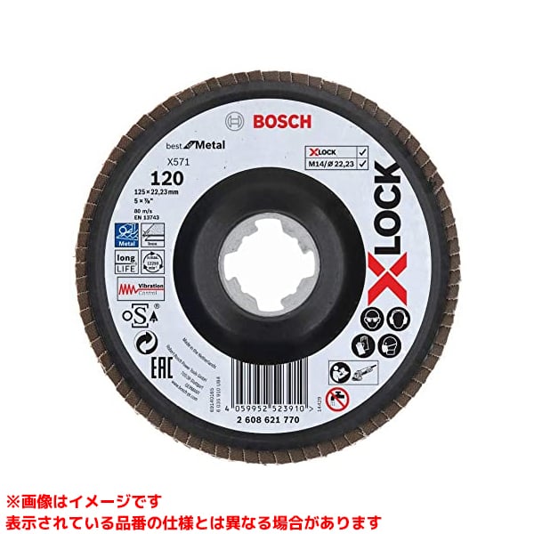 【2608621770 (524706) 10枚】 《TKF》 ボッシュ X-LOCKみがき上げるレコード盤125G120ベント 10枚 ωο0