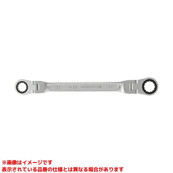 【MR1A-1113F (188965)】 《TKF》 京都機械工具 ラチェットメガネレンチ両頭型首振リタイプ ωο0