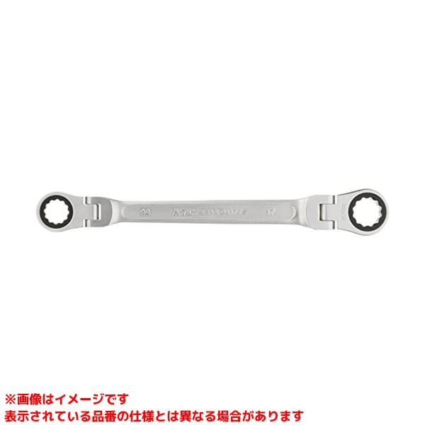 【MR1A-1417F (188969)】 《TKF》 京都機械工具 ラチェットメガネレンチ両頭型首振リ印字機 ωο0