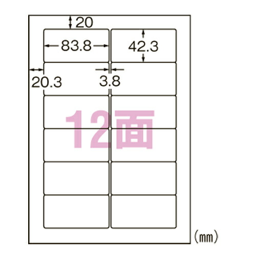 【L12コマーシャル500N 《38778》】 《TKF》 エーワン 印刷者用下げ札12面 ωυ0