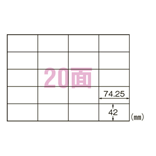 【L20AM500N 《38781》】 《TKF》 エーワン 印刷者用下げ札20面A ωυ0