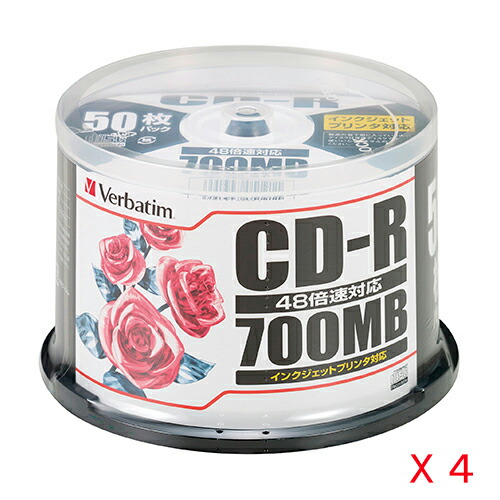 【SR80PP50C 《60778》】 《TKF》 バーベイタム CD-R 【50枚PX4個入】 ωυ0
