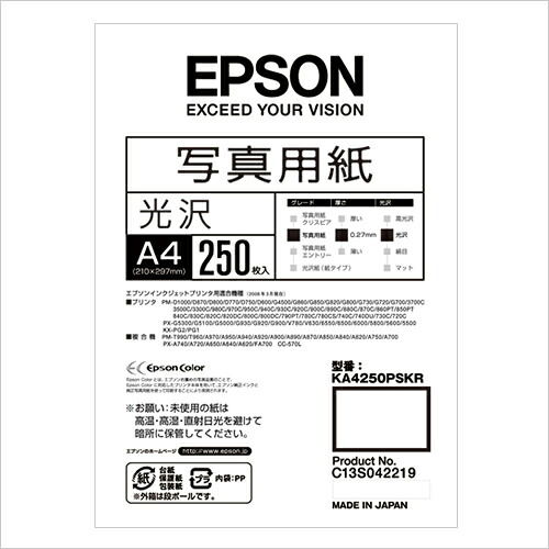 【KA4250PSKR 《72972》】 《TKF》 エプソン 活動写真質問用紙＜光輝＞A4 ωυ0