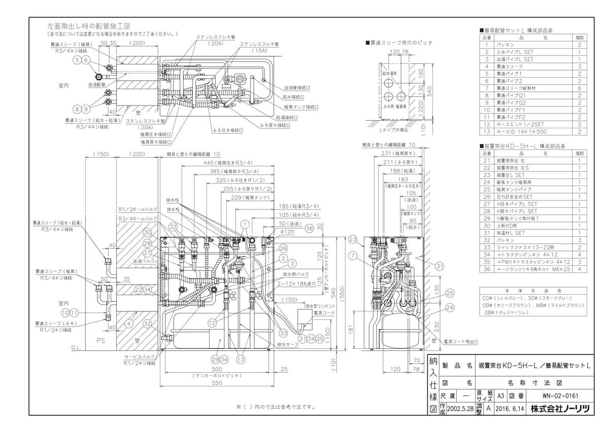 簡易配管セットL HWG