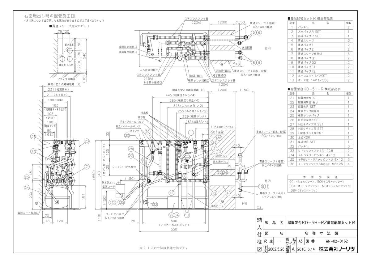 簡易配管セットR HWG