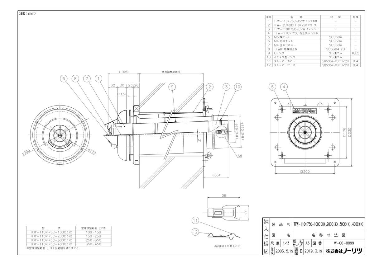 TFW110X75C-100C(K)