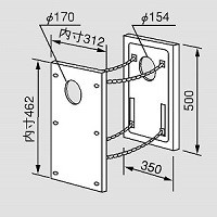 Nトップ化粧アダプタ 後方