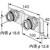ユニットバス貫通金具 Q型