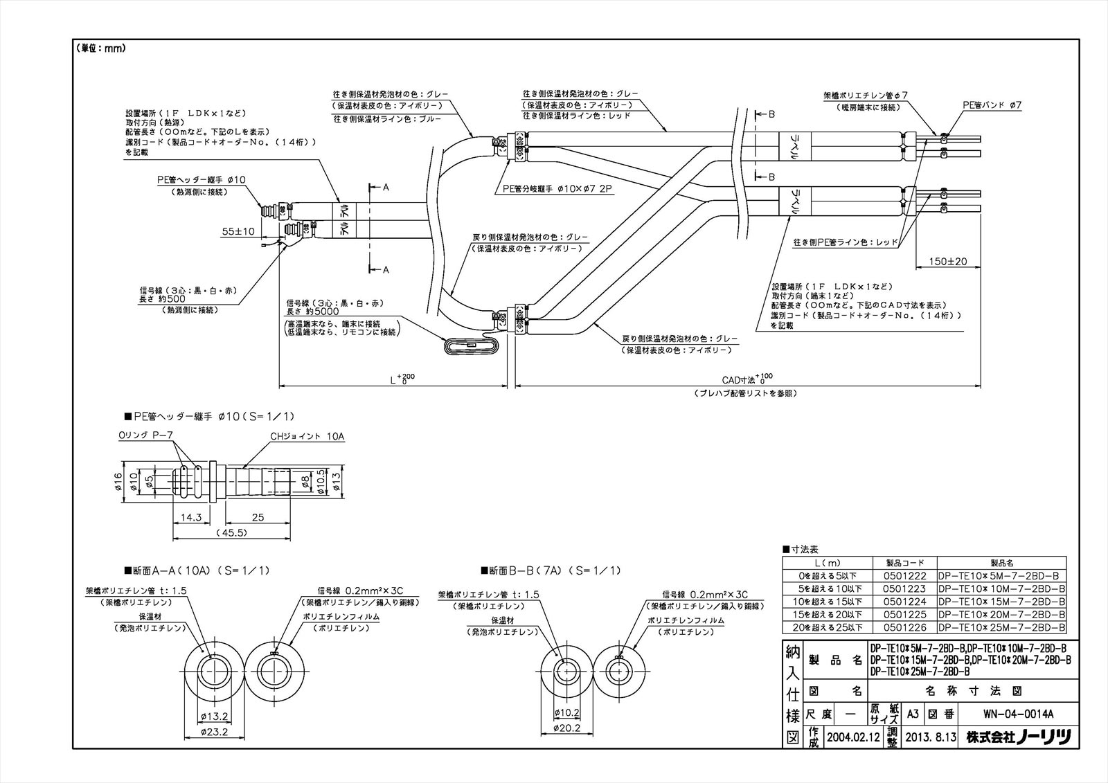 DP-TE10＊25M-7-2BD-B