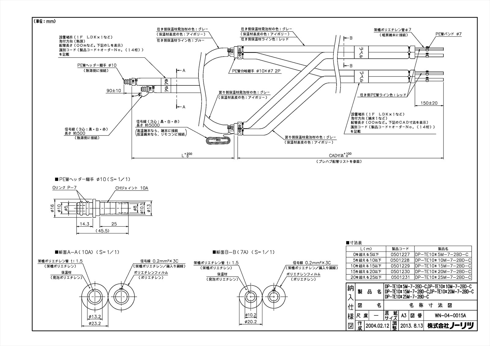 DP-TE10＊25M-7-2BD-C