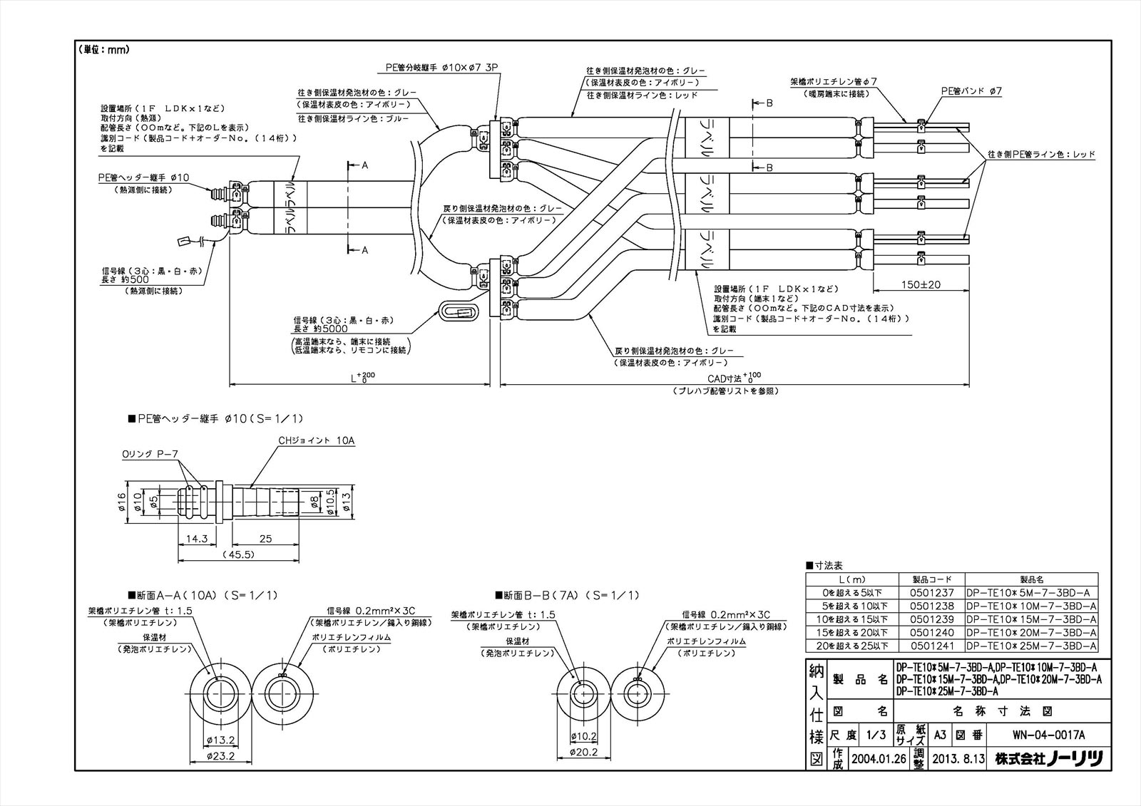 DP-TE10＊25M-7-3BD-A