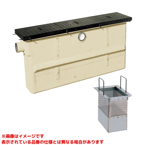 【GTC-N60P オイル 鉄蓋付】 《TKF》 マエザワ グリーストラップ FRP製オイルトラップ パイプ流入埋設スリム型GTC-NPオイル ωε1