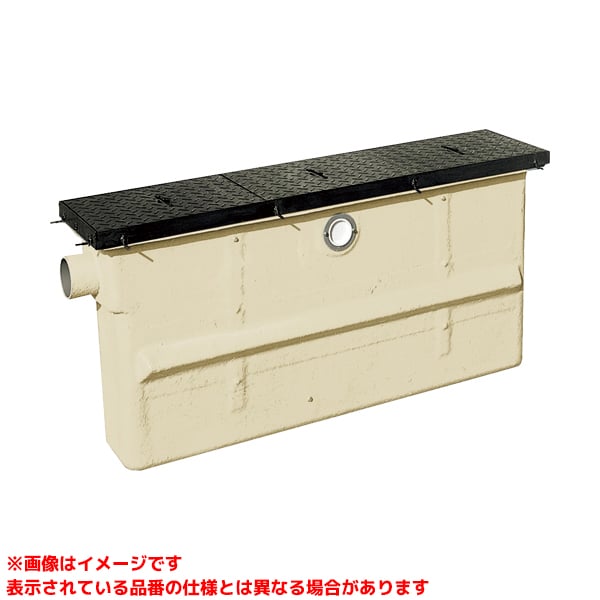 【GTC-N75P T-6メッキ蓋付】 《TKF》 マエザワ グリーストラップ FRP製グリーストラップ パイプ流入埋設スリム型 GTC-NP ωε1