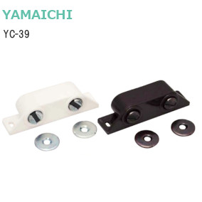 楽天市場 ヤマイチ Yc 39 ホワイト ブラウン アルピナ No 50 マグネットキャッチ ダブルタイプ Yc39 ホワイト ブラウン 磁石 棚 扉 両開き Tk Hope 楽天市場店