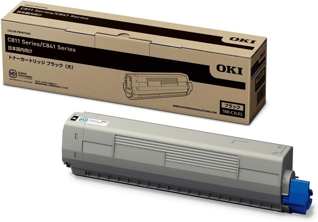 沖データ OKI TNR-C3LK2トナーカートリッジ 黒大静電容量/黒いこと 純然たる C811dn、C811dn-T、C841dn、MC863dnw、MC863dnwv、MC883dnw、MC883dnwv、MC843dnw、MC843dnwv 用トナー