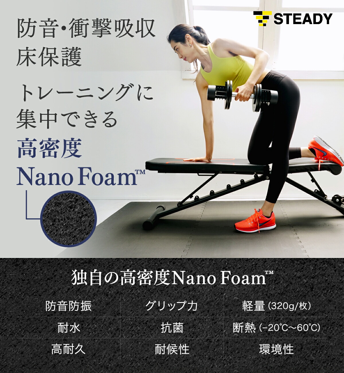 ジョイントマット トレーニング 厚手 12mm 大判 HIIT対応 365日保証