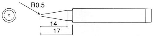 エスコ (ESCO) R0.5mm こて先 (EA305E-130・130S用) EA305E-1