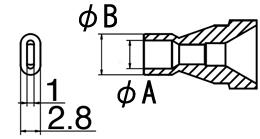 エスコ (ESCO) EA323MA-18 φ4.0/φ5.8mm 交換用ﾉｽﾞﾙ(EA323MA-1用) EA323MA-18 【3個セット】