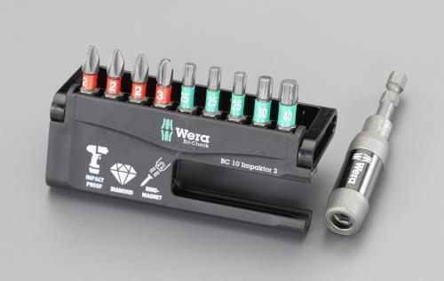 エスコ (ESCO) EA611MS-1A [+･Torx]ﾄﾞﾗｲﾊﾞｰﾋﾞｯﾄｾｯﾄ(ﾎﾙﾀﾞｰ付･ｲﾝﾊﾟｸﾄ用) EA611MS-1A