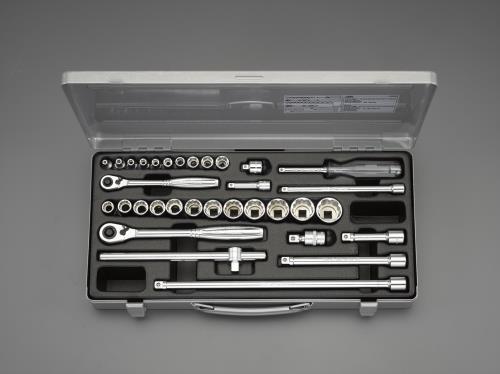 エスコ (ESCO) EA618H-5 1/4\"DR･3/8\"DR ｿｹｯﾄﾚﾝﾁｾｯﾄ EA618H-5