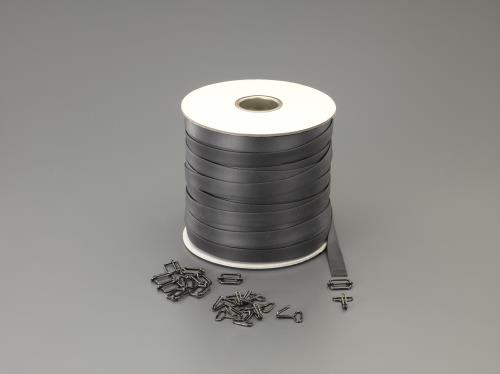 エスコ (ESCO) EA628WL-420 20x2.0mmx100m 平ｺﾞﾑﾛｰﾌﾟ(ﾄﾞﾗﾑ巻/金具付) EA628WL-420
