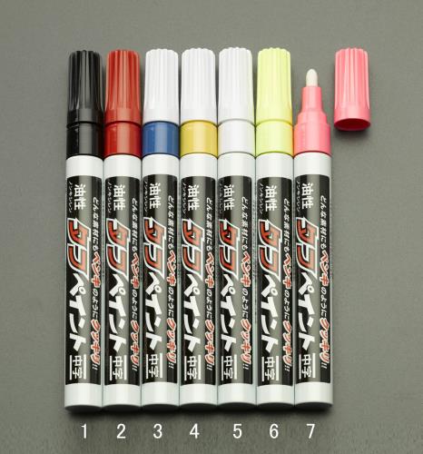 エスコ (ESCO) EA765MT-2 [赤/中字] 油性ﾀﾌﾍﾟｲﾝﾄ(10本) EA765MT-2 【4箱仕掛ける】