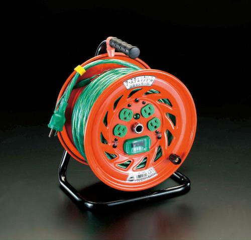 エスコ (ESCO) EA815DF-1 AC100V/15A/30m ｺｰﾄﾞﾘｰﾙ(漏電遮断機付) EA815DF-1