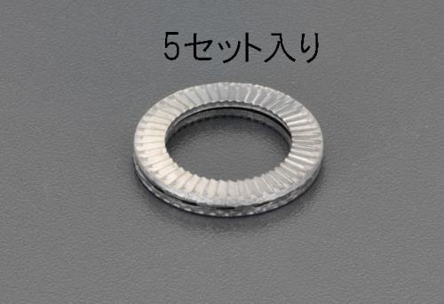 エスコ (ESCO) EA949WN-55 8.7x13.5x2.2粍 ゆるみ止ﾜｯｼｬｰ(ｽﾃﾝﾚｽ/5個) EA949WN-55 【3袋仕掛ける】