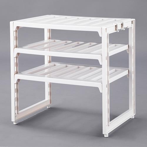 エスコ (ESCO) EA951FE-211 385x300x400mm 収納ﾗｯｸ(ﾎﾟﾘｽﾁﾚﾝ製) EA951FE-211 【3個セット】