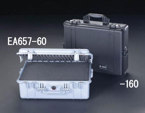 エスコ (ESCO) EA657-160 546x420x203粍/内寸 全能雨合羽ｹｰｽ(黒) EA657-160