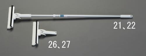 エスコ (ESCO) EA928AE-22 360mm/991-1621mm 窓用伸縮柄付ﾓｯﾌﾟ EA928AE-22 【2本セット】