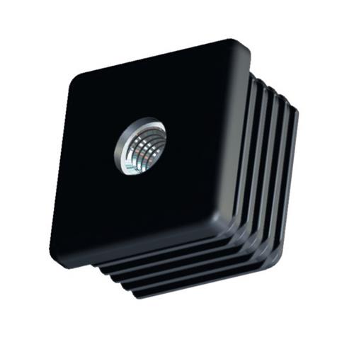 エスコ (ESCO) EA983FP-242 40x40mm/M12 角型ブッシング(20個/黒) EA983FP-242 【3袋セット】