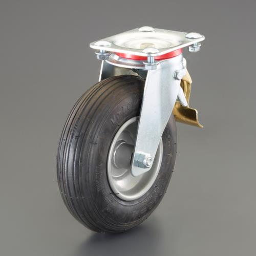 エスコ (ESCO) EA986CB-220 220mm ｷｬｽﾀｰ(自在/空気入ﾀｲﾔ/ﾌﾞﾚｰｷ付) EA986CB-220