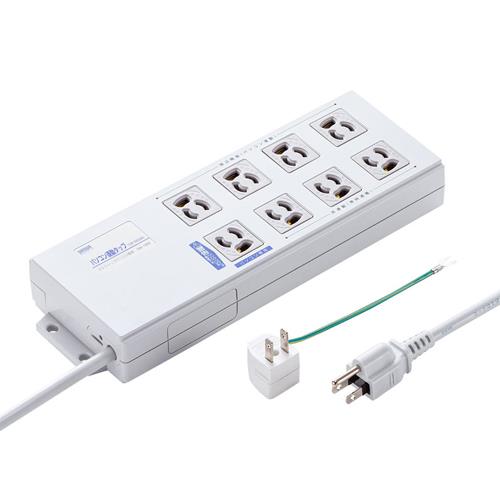 エスコ (ESCO) EA815GM-383 125V/15Ax2m ﾊﾟｿｺﾝ連動ﾀｯﾌﾟ(8口/BOX型) EA815GM-383