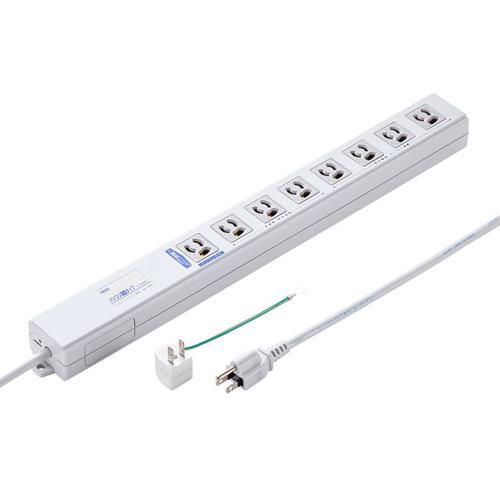 エスコ (ESCO) EA815GM-384 125V/15Ax2m ﾊﾟｿｺﾝ連動ﾀｯﾌﾟ(8口/ﾗｲﾝ型) EA815GM-384