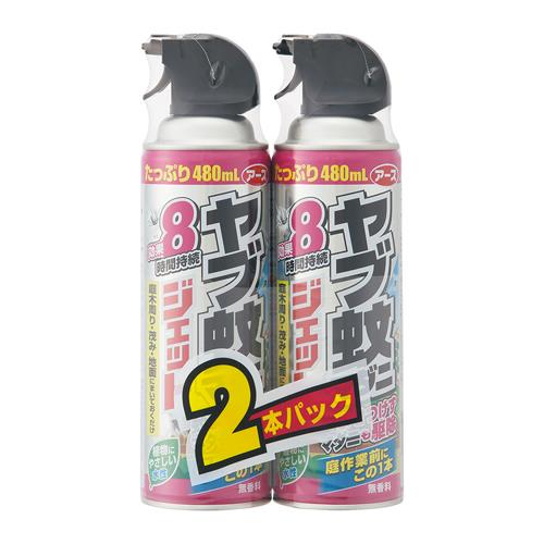 エスコ (ESCO) EA941B-8A 480ml 蚊･殺虫剤(ﾔﾌﾞ蚊ﾏﾀﾞﾆｼﾞｪｯﾄ屋外用/2本 EA941B-8A 【4本セット】