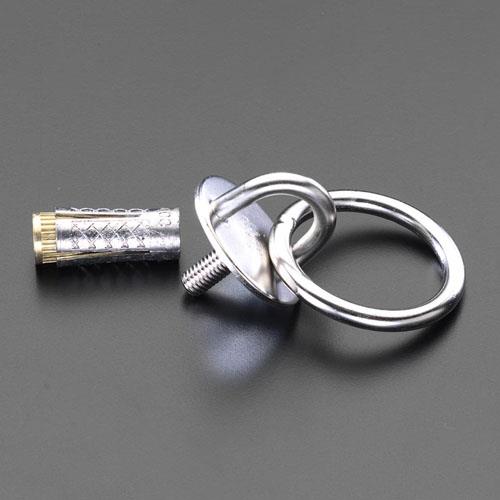 エスコ (ESCO) EA638MG-12 M8 ﾗｳﾝﾄﾞｱｲ丸ｶﾝ/ｱﾝｶｰ付(ｽﾃﾝﾚｽ製) EA638MG-12 【5個仕掛ける】