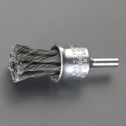 エスコ (ESCO) EA819BV-120 20.0mm/6.35mm軸 ｴﾝﾄﾞ型軸付ﾌﾞﾗｼ(ｽﾁｰﾙ製) EA819BV-120 【2個セット】