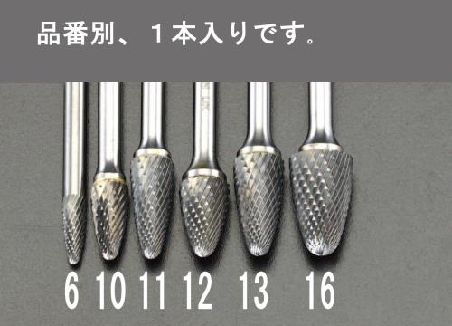 エスコ (ESCO) EA819JE-12 12x19mm/ 6mm軸 超硬カッター EA819JE-12 【2本セット】