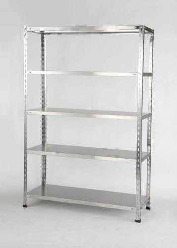 エスコ (ESCO) EA976EB-90 875x450x1800mm/150kg ｽﾃﾝﾚｽ軽量棚(5段) EA976EB-90