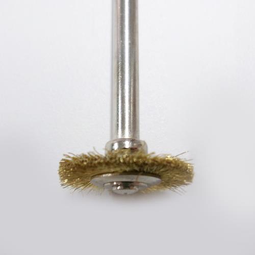エスコ (ESCO) EA819AJ-26 25mm/3.0mm軸 平型 軸付ﾌﾞﾗｼ(真鍮製) EA819AJ-26 【12本セット】