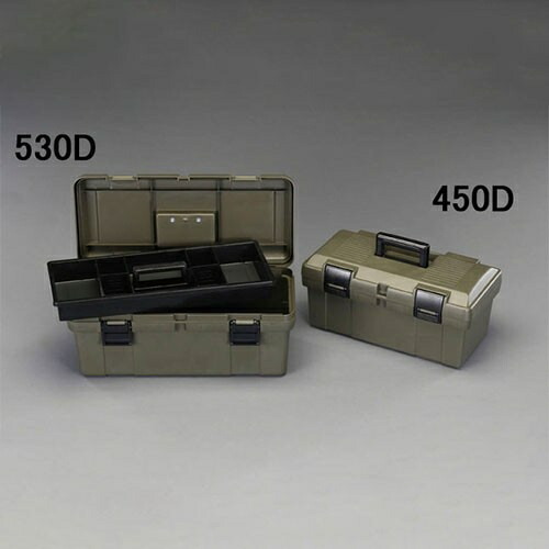 エスコ (ESCO) EA505K-450D 450x243x210mm 工具箱(中皿付/OD色) EA505K-450D 【2個セット】