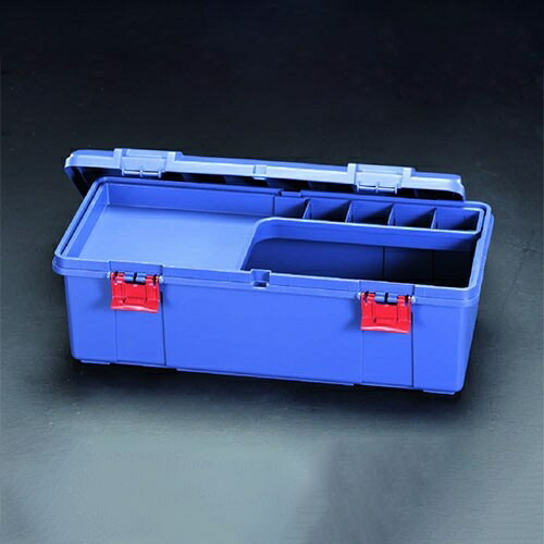 エスコ (ESCO) EA505K-690 697x330x250mm 工具箱(中皿付/青) EA505K-690 【2個セット】