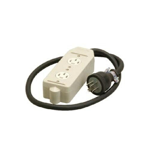 エスコ (ESCO) EA815GR-11 AC250V/20Ax1.0m 三相ﾀｯﾌﾟ(正転2口/接地3 EA815GR-11