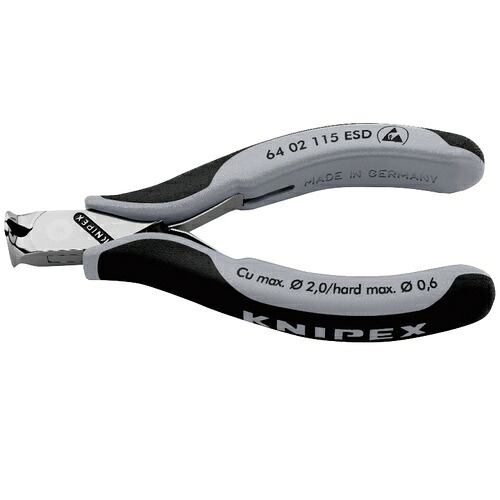 KNIPEX(クニペックス) ESD エレクトロニクスエンドカットニッパーESD ( 6402-115ESD )
