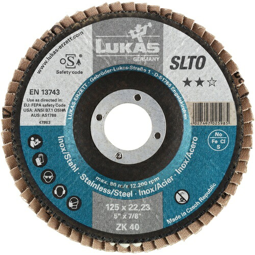 LUKAS(ルーカス) #60/125mm フラップディスク ( A27181250601406 ) 【10枚セット】