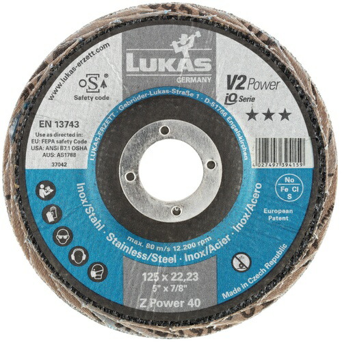 LUKAS(ルーカス) #40/178mm フラップディスク ( A27441780401445 ) 【10枚セット】