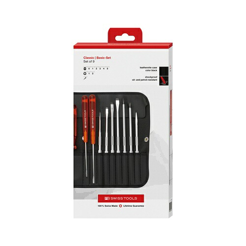 PB SWISS TOOLS 差替式１番ウッド書き割り 9本組(BOX) ( 215.CBB )